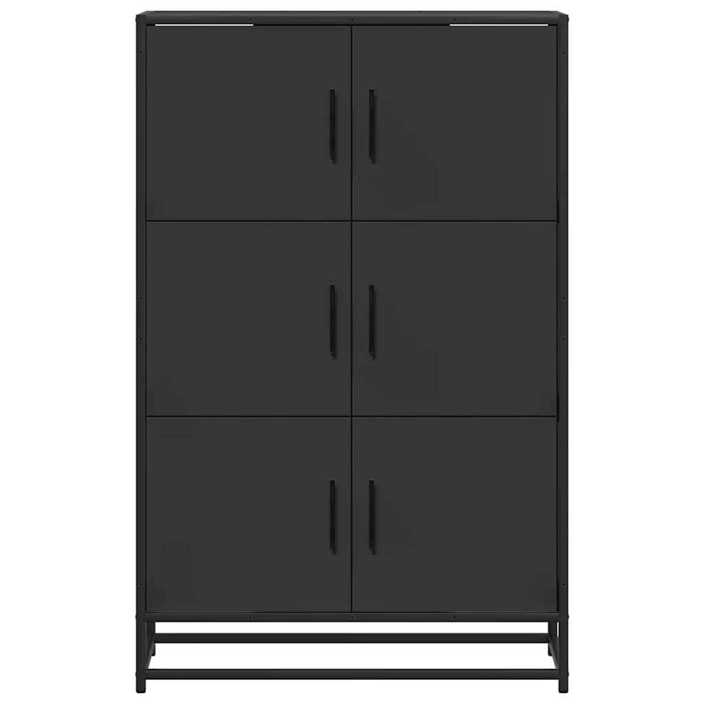 vidaXL Highboard Black 68x35x106.5 cm Engineered Wood and Metal
