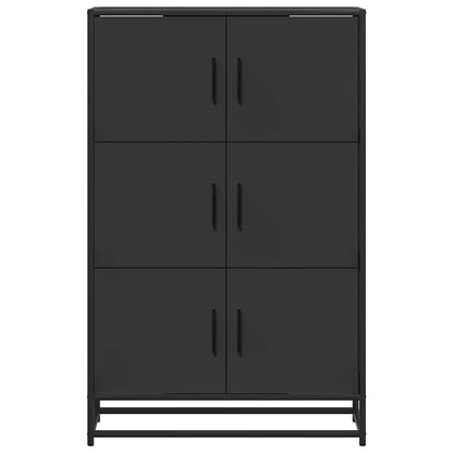 vidaXL Highboard Black 68x35x106.5 cm Engineered Wood and Metal