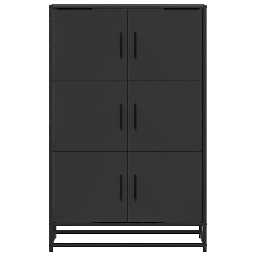 vidaXL Highboard Black 68x35x106.5 cm Engineered Wood and Metal