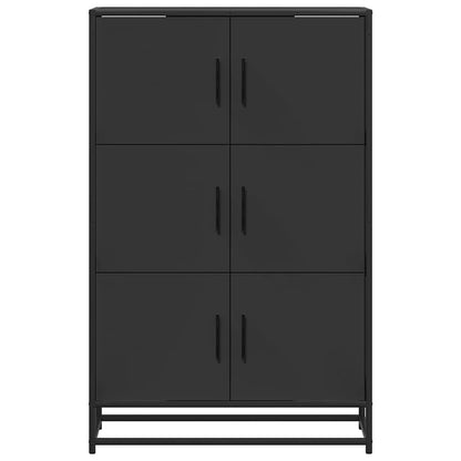 vidaXL Highboard Black 68x35x106.5 cm Engineered Wood and Metal