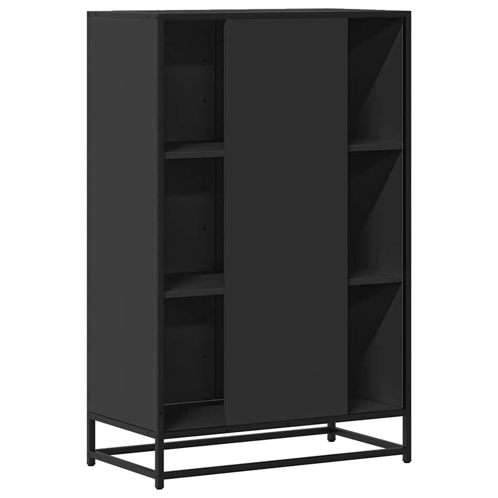 vidaXL Highboard Black 68x35x106.5 cm Engineered Wood and Metal