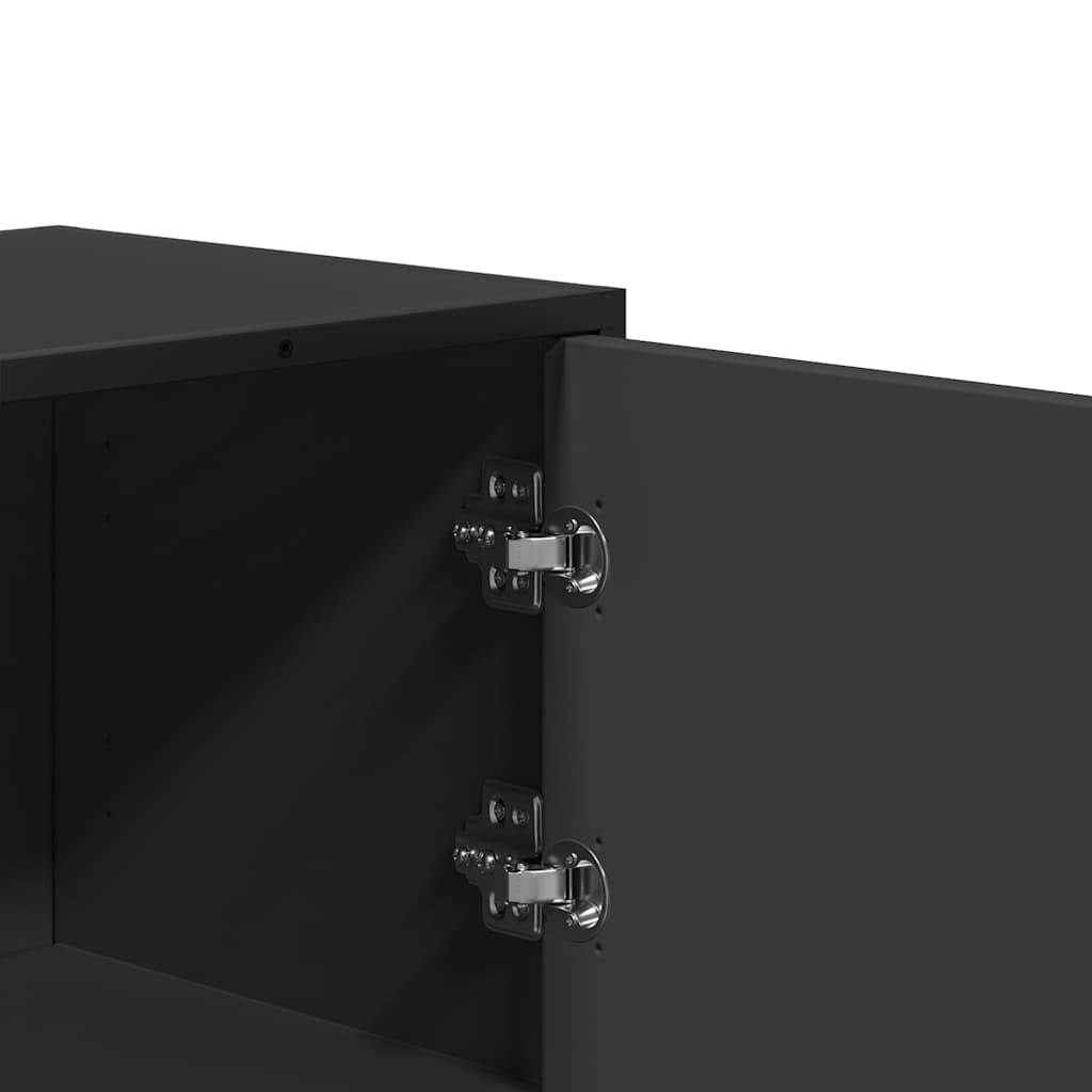 vidaXL Highboard Black 68x35x106.5 cm Engineered Wood and Metal