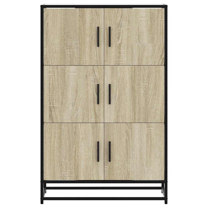 vidaXL Highboard Sonoma Oak 68x35x106.5 cm Engineered Wood and Metal