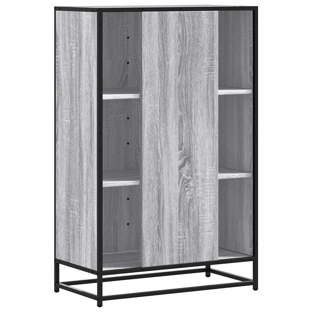 vidaXL Highboard Grey Sonoma 68x35x106.5 cm Engineered Wood and Metal