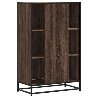 vidaXL Highboard Brown Oak 68x35x106.5 cm Engineered Wood and Metal