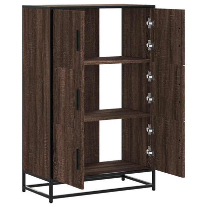 vidaXL Highboard Brown Oak 68x35x106.5 cm Engineered Wood and Metal