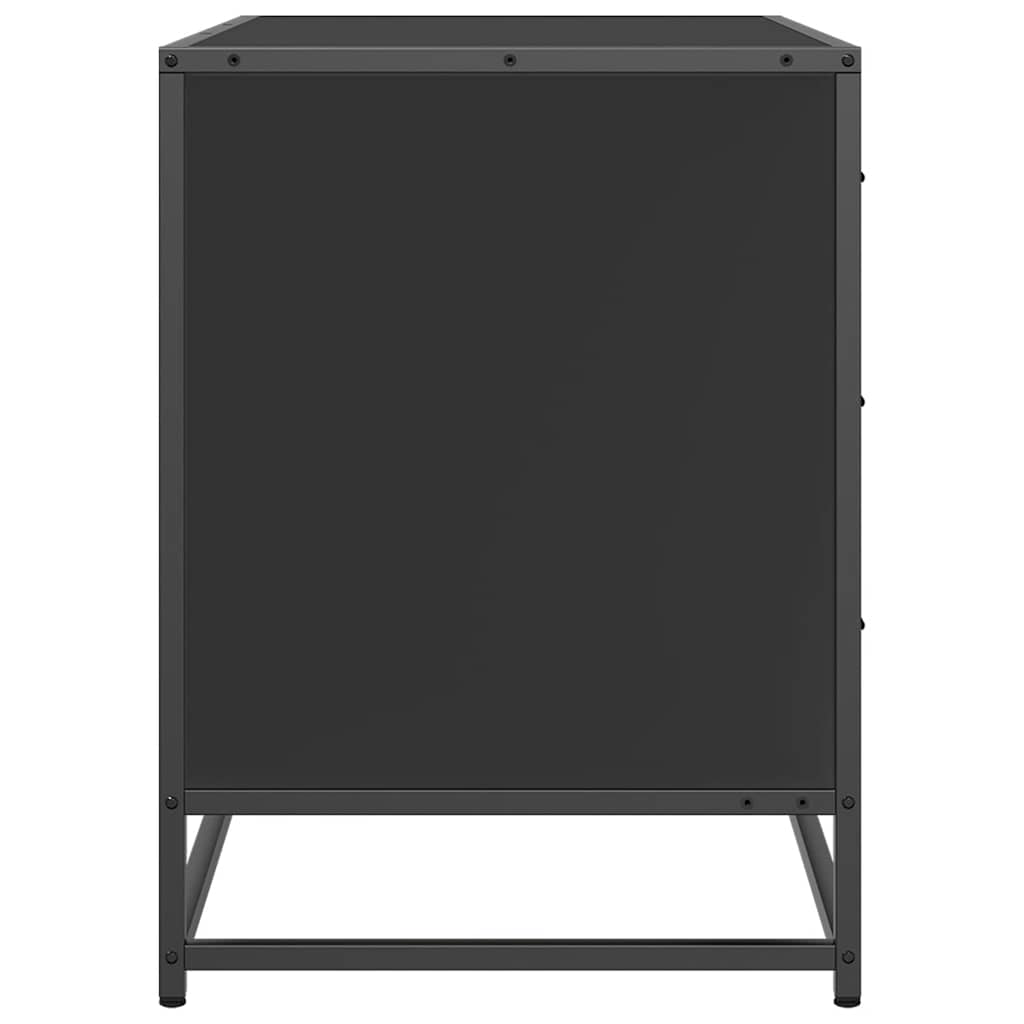 vidaXL Drawer Cabinet Black 70x41x56 cm Engineered Wood
