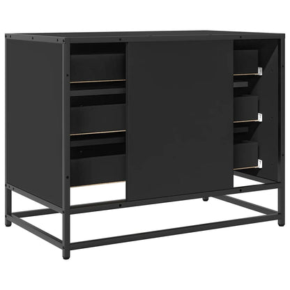 vidaXL Drawer Cabinet Black 70x41x56 cm Engineered Wood