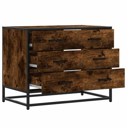 vidaXL Drawer Cabinet Smoked Oak 70x41x56 cm Engineered Wood