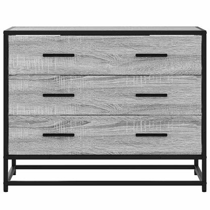 vidaXL Drawer Cabinet Grey Sonoma 70x41x56 cm Engineered Wood