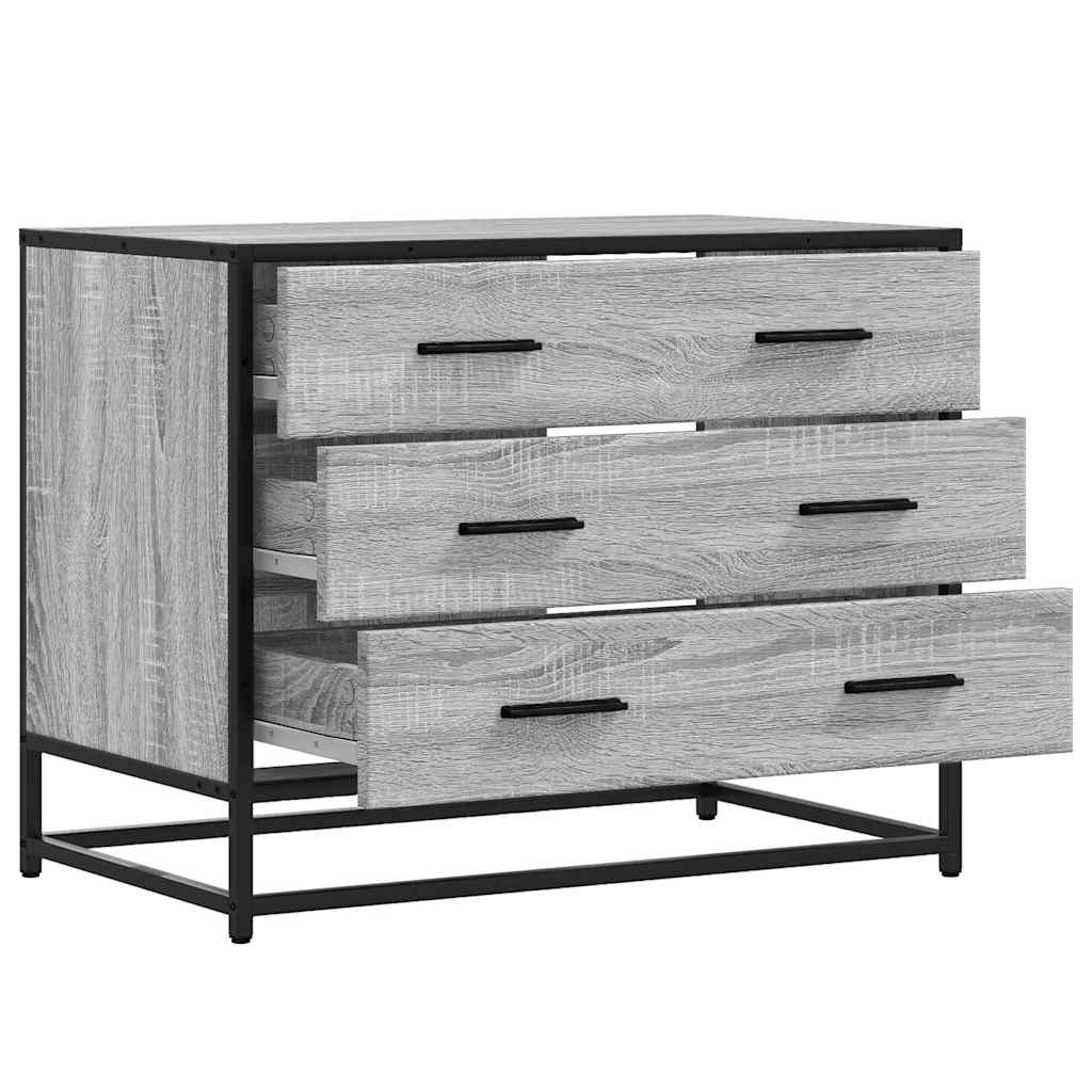 vidaXL Drawer Cabinet Grey Sonoma 70x41x56 cm Engineered Wood
