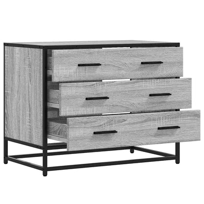 vidaXL Drawer Cabinet Grey Sonoma 70x41x56 cm Engineered Wood