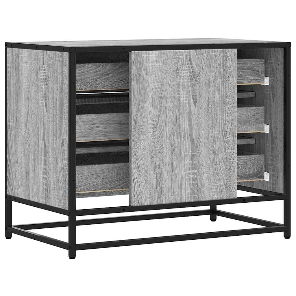vidaXL Drawer Cabinet Grey Sonoma 70x41x56 cm Engineered Wood