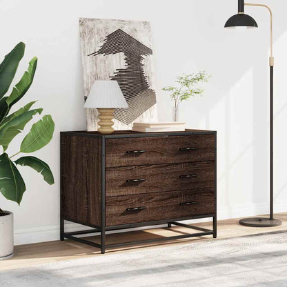 vidaXL Drawer Cabinet Brown Oak 70x41x56 cm Engineered Wood