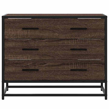 vidaXL Drawer Cabinet Brown Oak 70x41x56 cm Engineered Wood