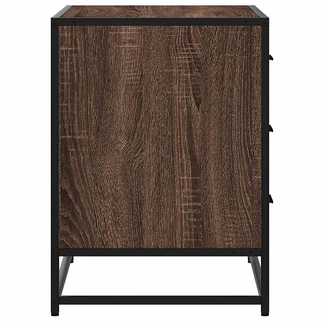 vidaXL Drawer Cabinet Brown Oak 70x41x56 cm Engineered Wood