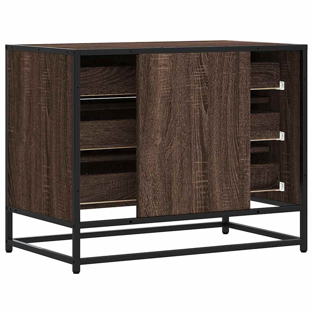 vidaXL Drawer Cabinet Brown Oak 70x41x56 cm Engineered Wood