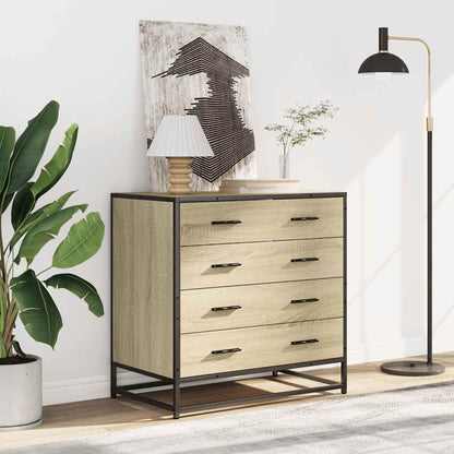 vidaXL Drawer Cabinet Sonoma Oak 70x41x70 cm Engineered Wood