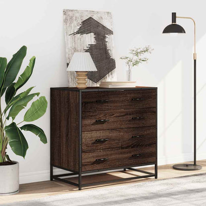 vidaXL Drawer Cabinet Brown Oak 70x41x70 cm Engineered Wood