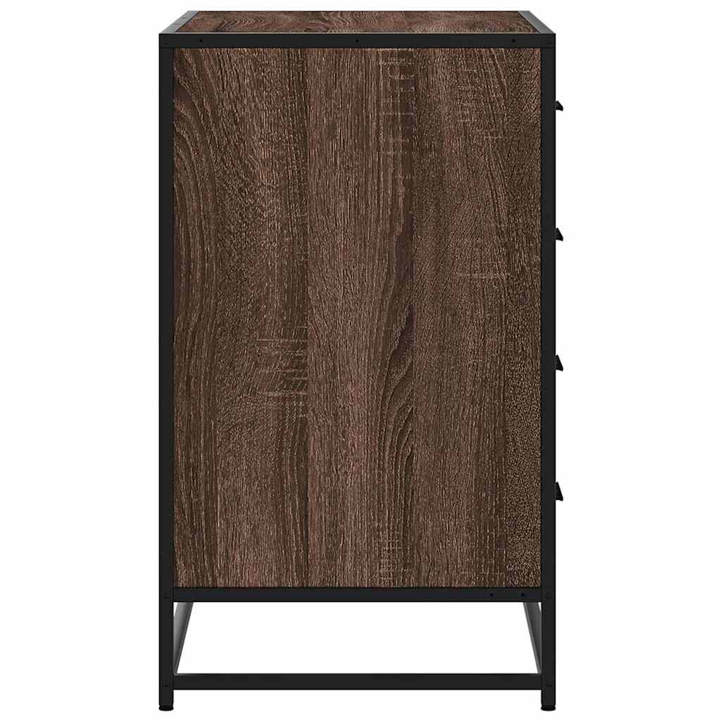 vidaXL Drawer Cabinet Brown Oak 70x41x70 cm Engineered Wood