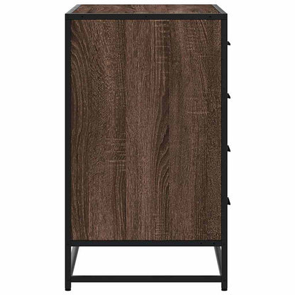 vidaXL Drawer Cabinet Brown Oak 70x41x70 cm Engineered Wood