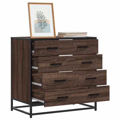 vidaXL Drawer Cabinet Brown Oak 70x41x70 cm Engineered Wood