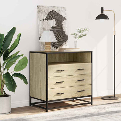 vidaXL Drawer Cabinet Sonoma Oak 70x41x70 cm Engineered Wood