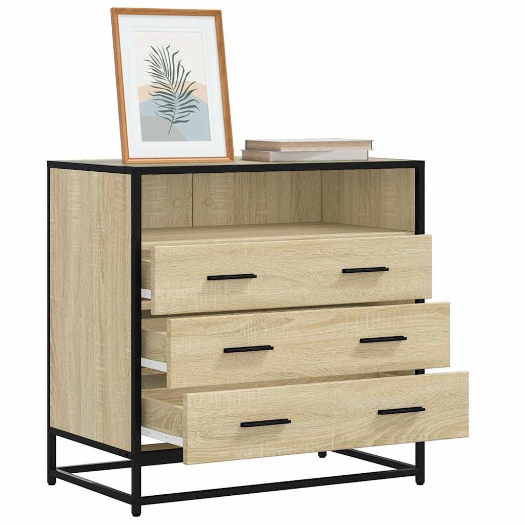 vidaXL Drawer Cabinet Sonoma Oak 70x41x70 cm Engineered Wood