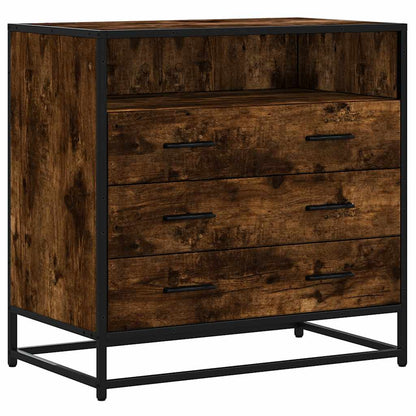 vidaXL Drawer Cabinet Smoked Oak 70x41x70 cm Engineered Wood