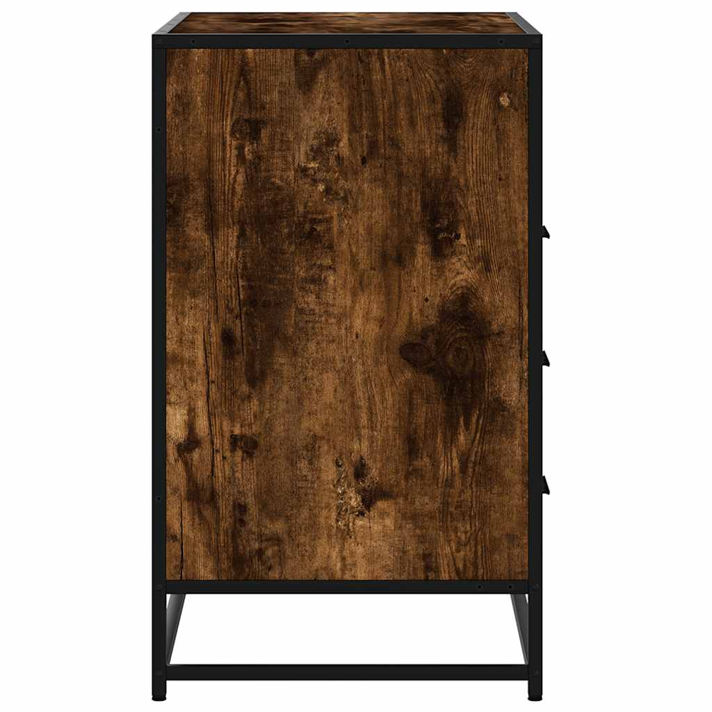 vidaXL Drawer Cabinet Smoked Oak 70x41x70 cm Engineered Wood