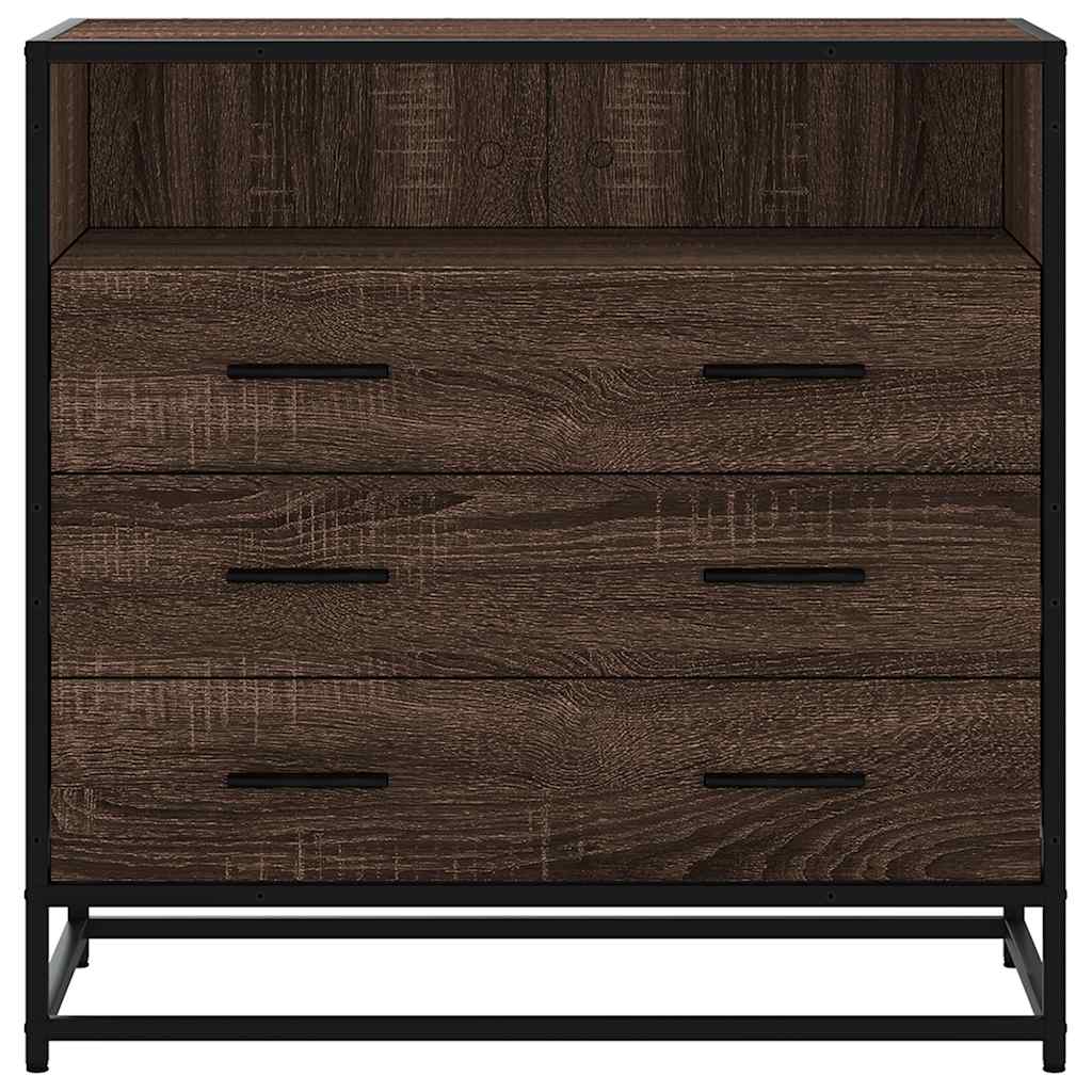 vidaXL Drawer Cabinet Brown Oak 70x41x70 cm Engineered Wood