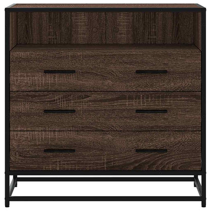 vidaXL Drawer Cabinet Brown Oak 70x41x70 cm Engineered Wood