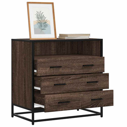 vidaXL Drawer Cabinet Brown Oak 70x41x70 cm Engineered Wood