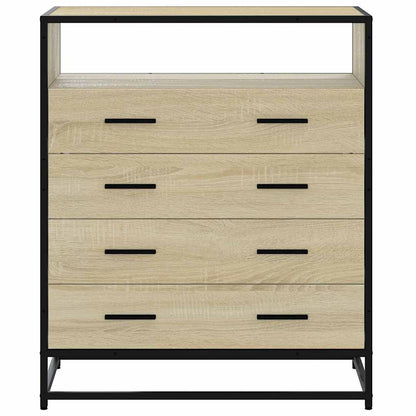 vidaXL Drawer Cabinet Sonoma Oak 70x41x83.5 cm Engineered Wood