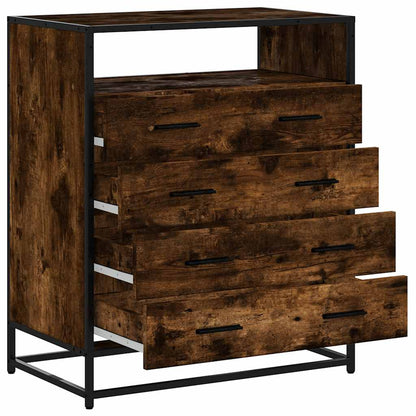 vidaXL Drawer Cabinet Smoked Oak 70x41x83.5 cm Engineered Wood