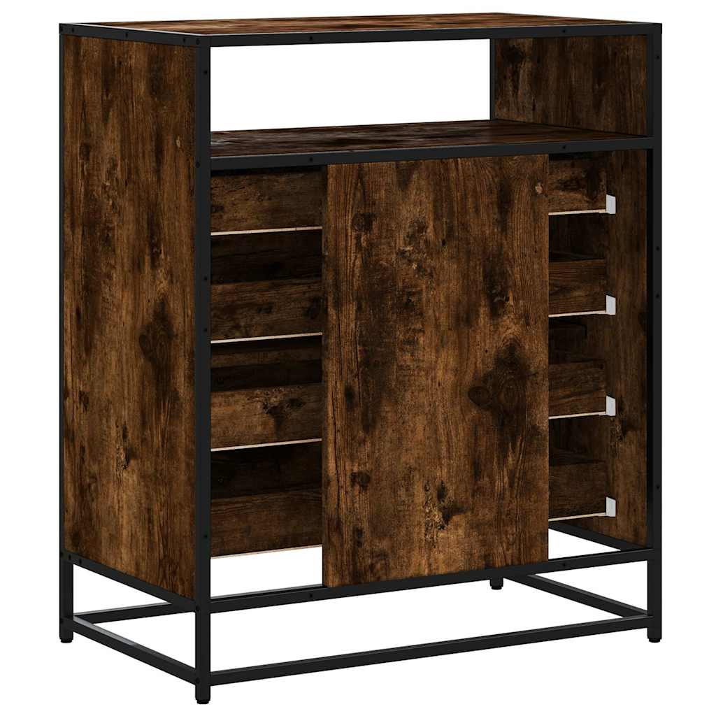 vidaXL Drawer Cabinet Smoked Oak 70x41x83.5 cm Engineered Wood