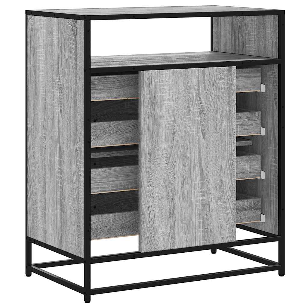 vidaXL Drawer Cabinet Grey Sonoma 70x41x83.5 cm Engineered Wood