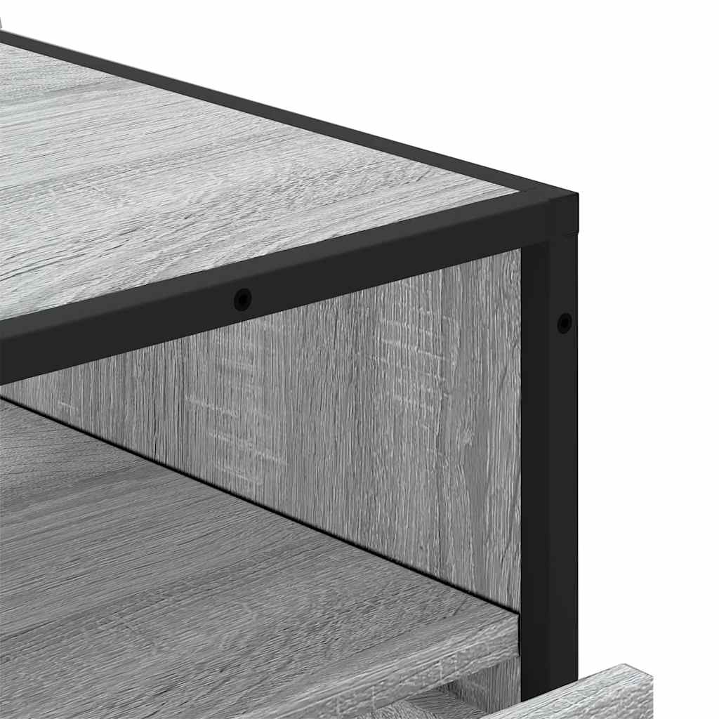 vidaXL Drawer Cabinet Grey Sonoma 70x41x83.5 cm Engineered Wood