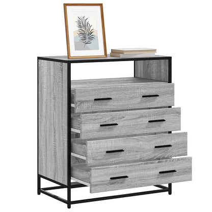 vidaXL Drawer Cabinet Grey Sonoma 70x41x83.5 cm Engineered Wood