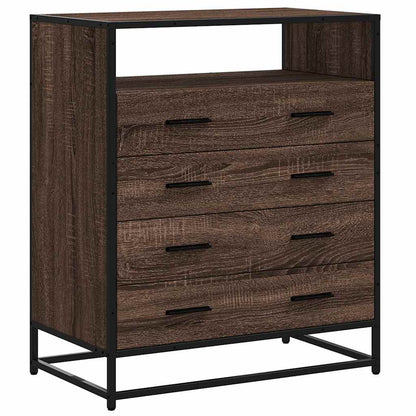 vidaXL Drawer Cabinet Brown Oak 70x41x83,5 cm Engineered Wood