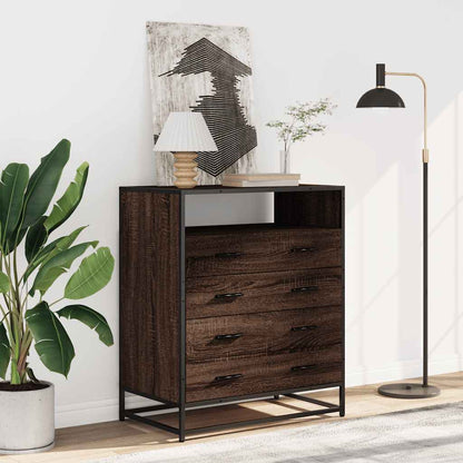 vidaXL Drawer Cabinet Brown Oak 70x41x83,5 cm Engineered Wood