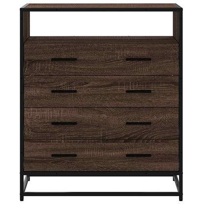 vidaXL Drawer Cabinet Brown Oak 70x41x83,5 cm Engineered Wood