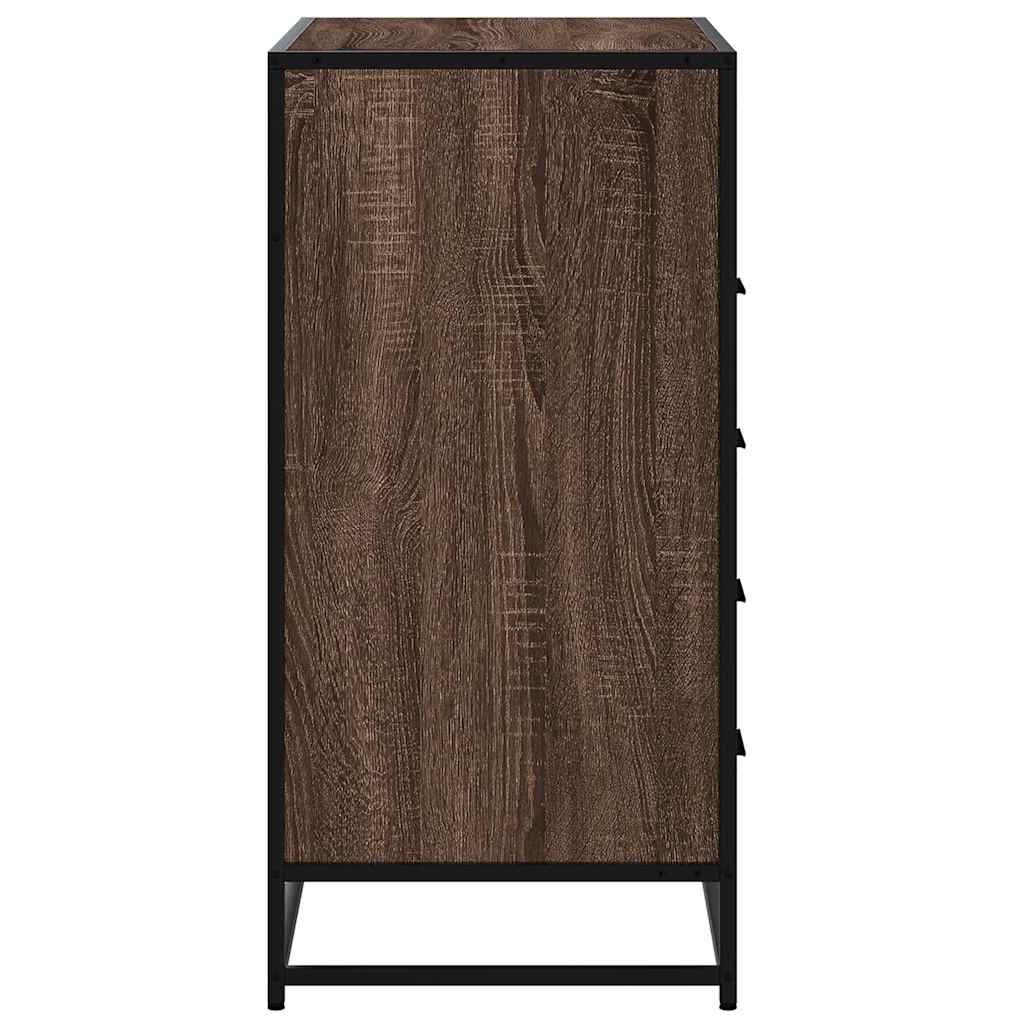 vidaXL Drawer Cabinet Brown Oak 70x41x83,5 cm Engineered Wood