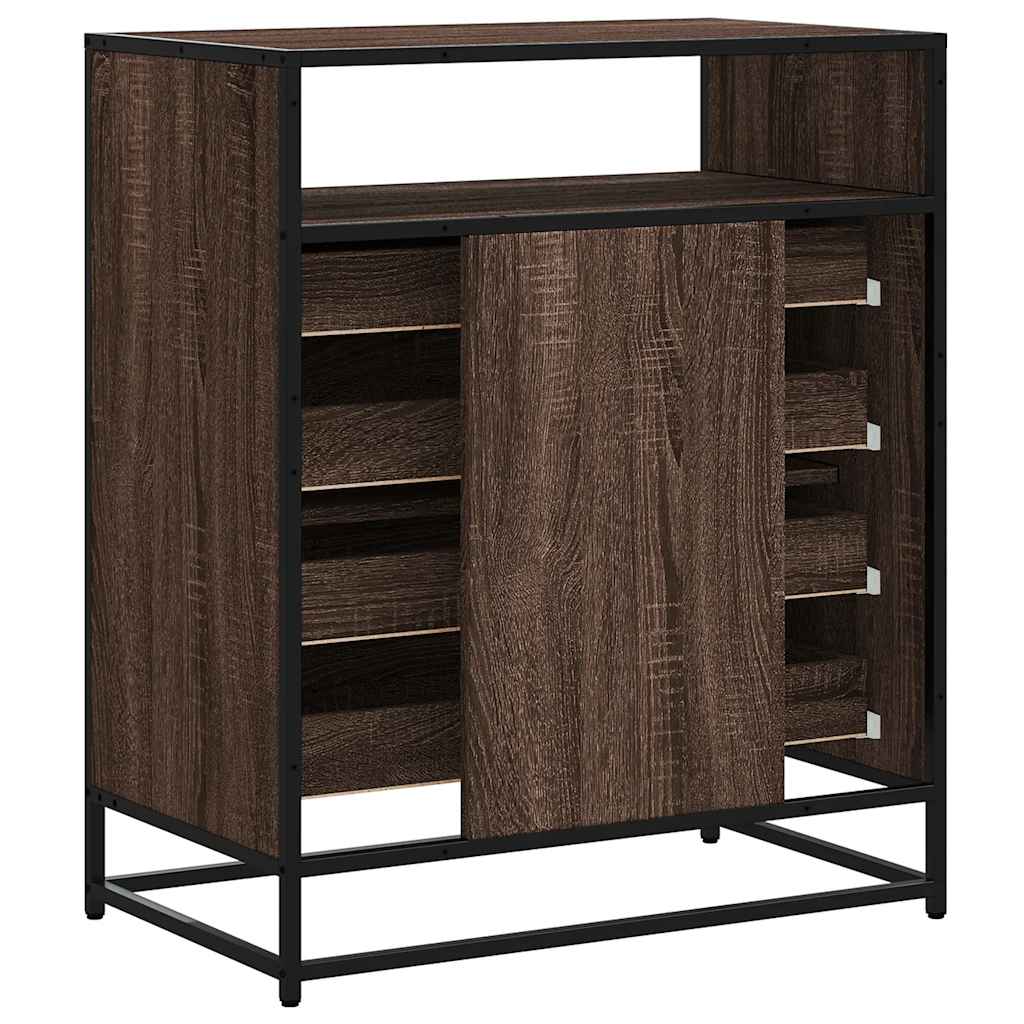 vidaXL Drawer Cabinet Brown Oak 70x41x83,5 cm Engineered Wood