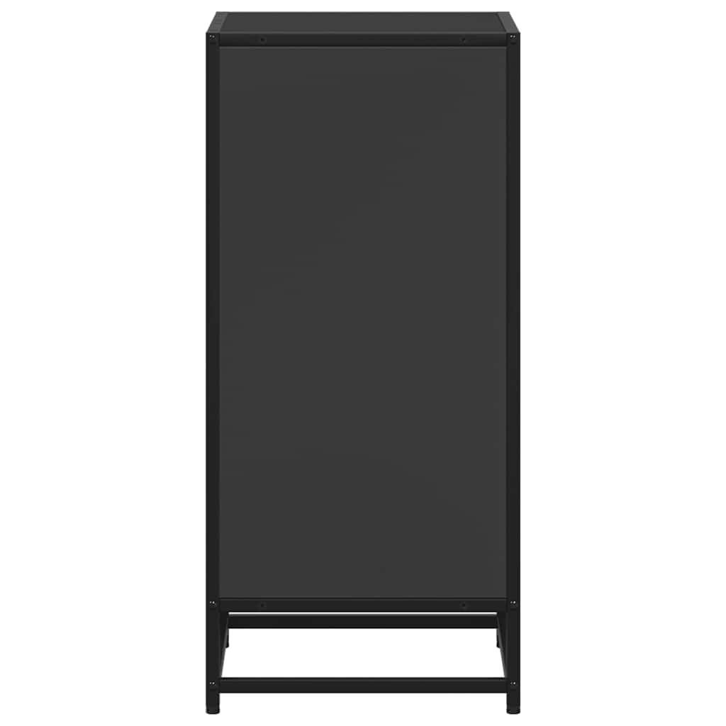 vidaXL Book Cabinet Black 40x35x76 cm Engineered Wood