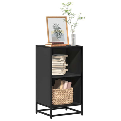 vidaXL Book Cabinet Black 40x35x76 cm Engineered Wood