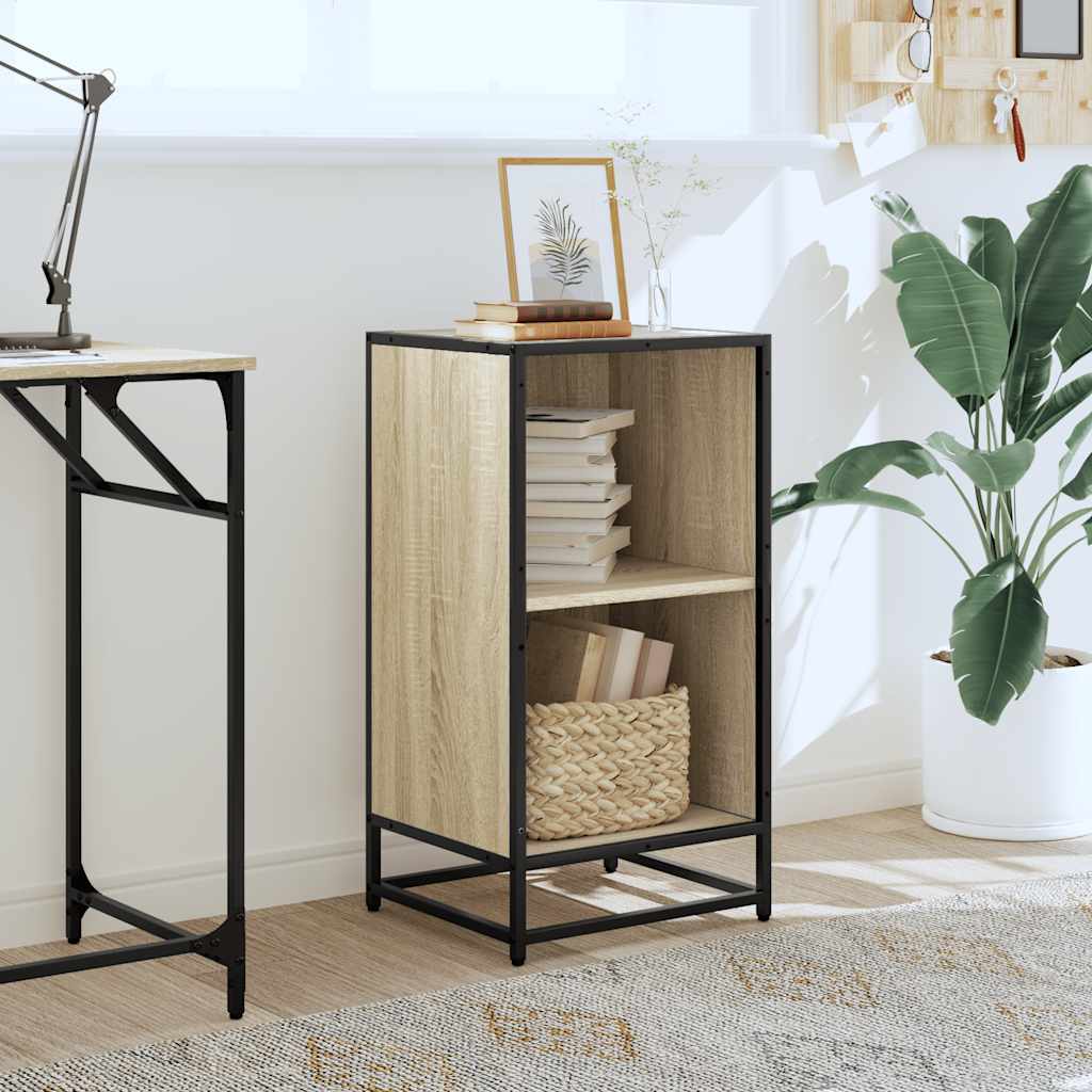 vidaXL Book Cabinet Sonoma Oak 40x35x76 cm Engineered Wood