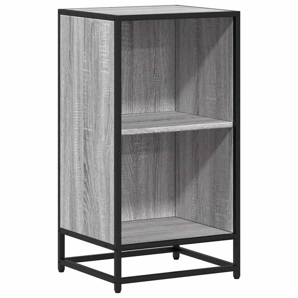 vidaXL Book Cabinet Grey Sonoma 40x35x76 cm Engineered Wood