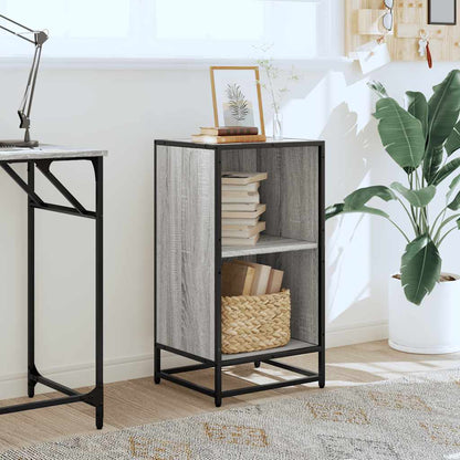 vidaXL Book Cabinet Grey Sonoma 40x35x76 cm Engineered Wood