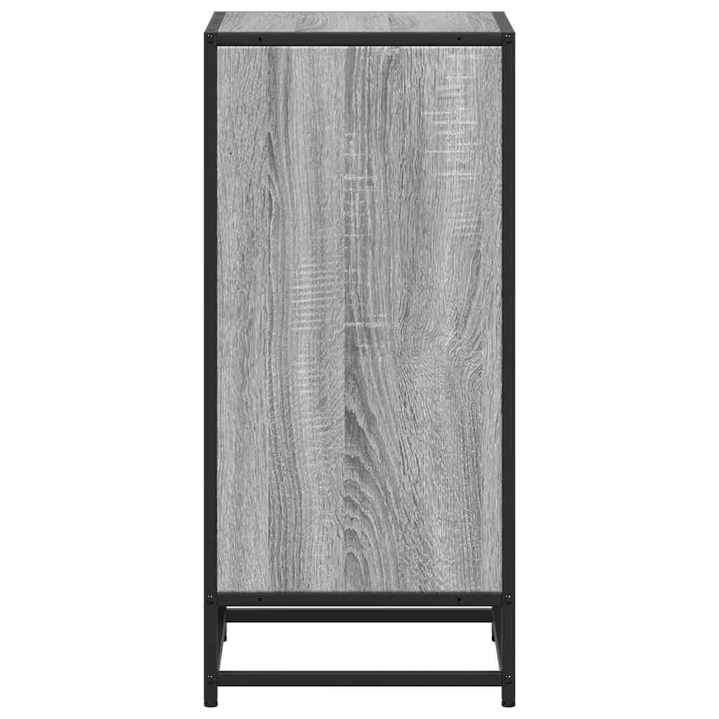 vidaXL Book Cabinet Grey Sonoma 40x35x76 cm Engineered Wood